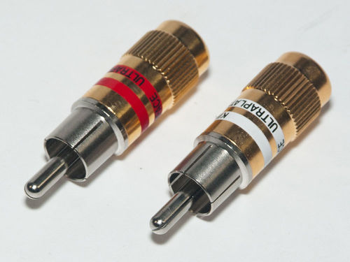 1 Paar Kimber Kable Ultraplate RCA Stecker rhodiniert