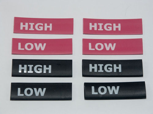 8 Stk. Schrumpfschlauch High / Low in schwarz / rot
